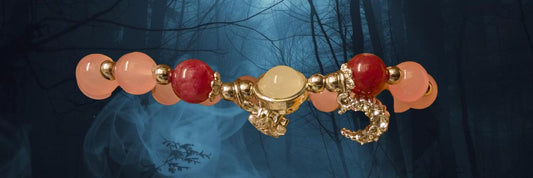 Rose Quartz Bracelet with Moon