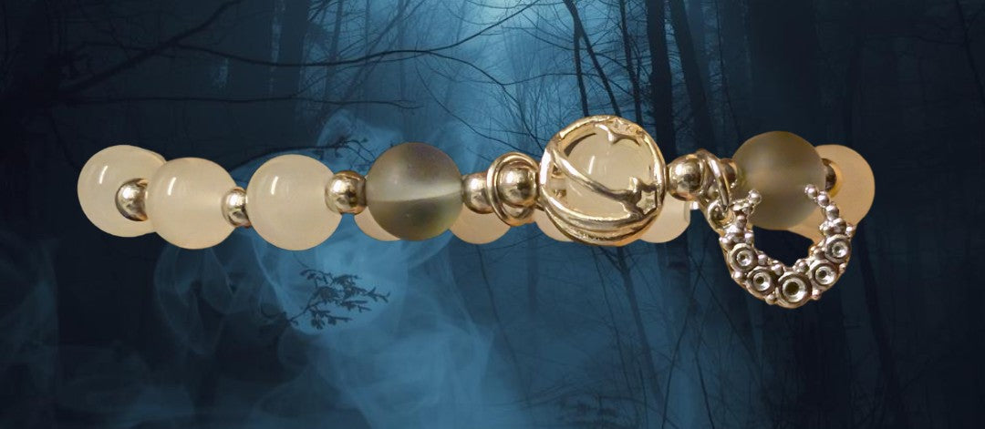 Clear Quartz Bracelet with Moon